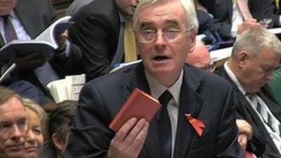 John McDonnell quoting from Mao"s Little Red Book, after Chanceller George Osborne"s delivery of the Autumn Statement to Parliament.