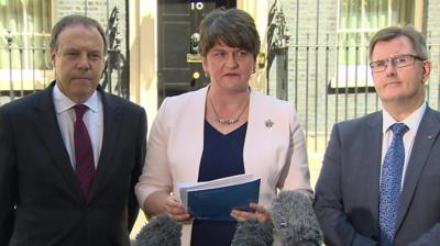 Arlene Foster and her DUP team