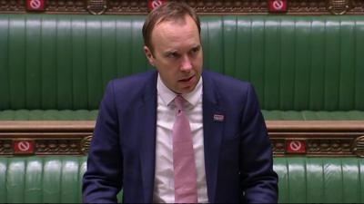 Matt Hancock in the House of Commons