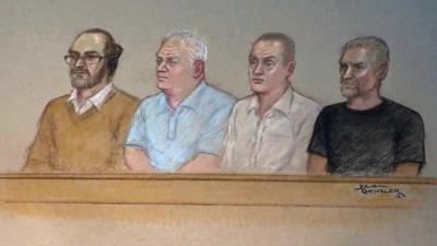 Court sketch of suspects