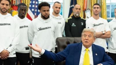 President Trump with Juventus players
