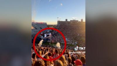 Fireworks land in crowd