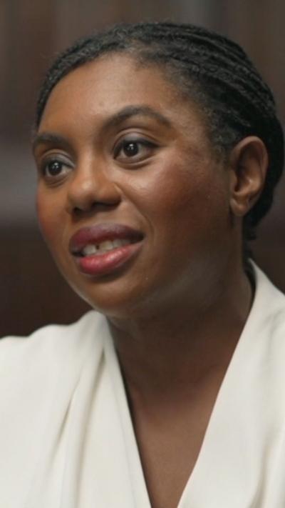Kemi Badenoch in white
