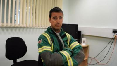 Neil McKay from Wales Ambulance's Hazardous Area Response team