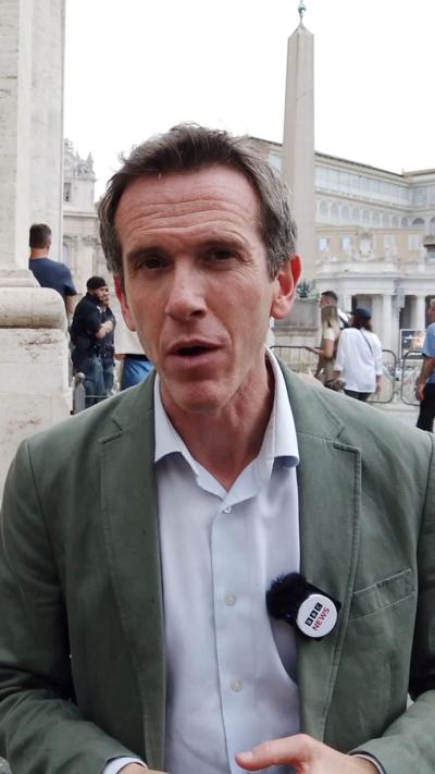 Mark Lowen in St Peter's Square
