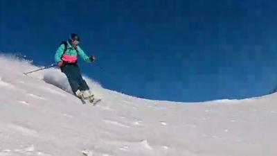 Skier on Pen Y Fan