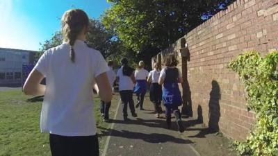 Pupils running daily mile