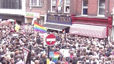 Crowds on Old Compton Street