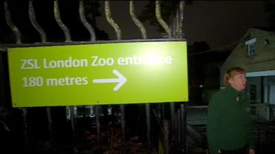 People leaving London Zoo