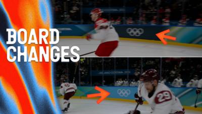 Ice hockey advertising boards