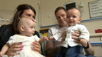 Kirsty and Shaun Lowther with twins Ava and Noah