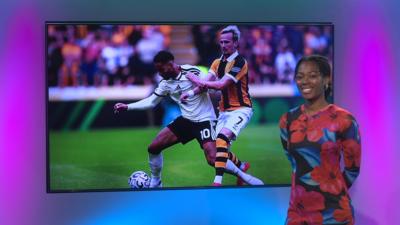 Shanequa on Newsround set