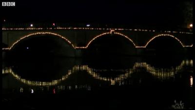 Lights on bridge