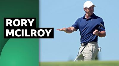 Rory McIlroy during a practice round at Shinnecock Hills Golf Club