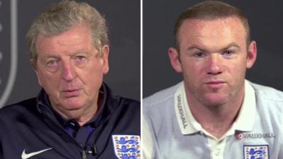 England manager Roy Hodgson and captain Wayne Rooney