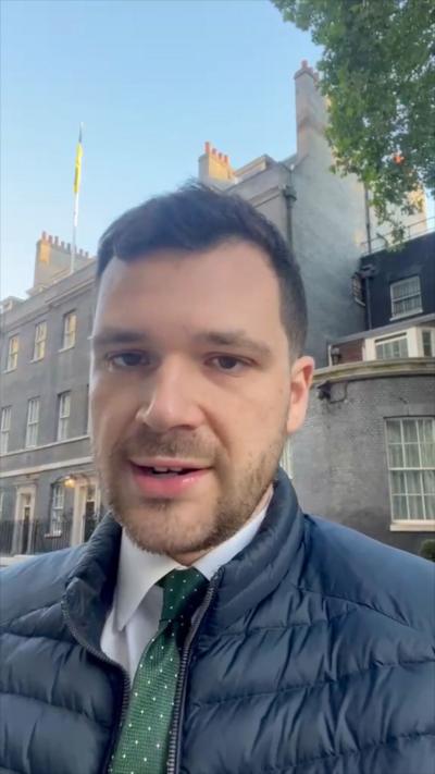 Henry Zeffman outside Downing Street