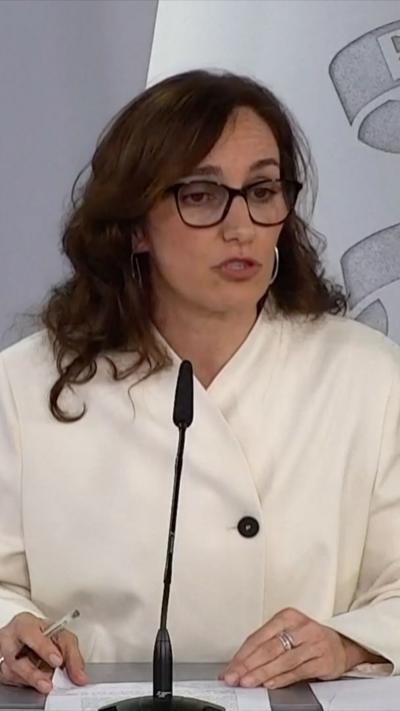 Health minister Monica Garcia during press conference