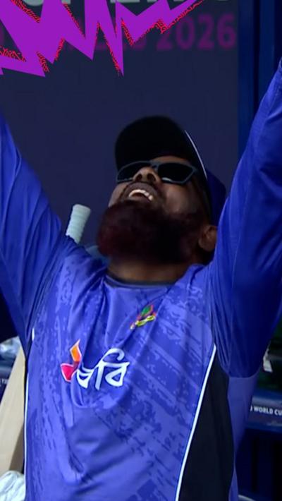 Bangladesh coach celebrating