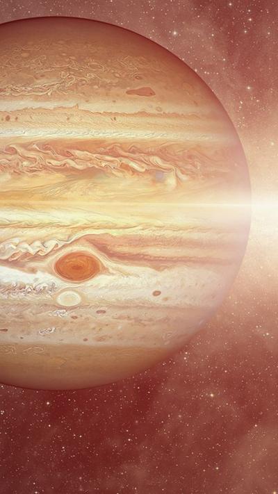 An image of the planet Jupiter