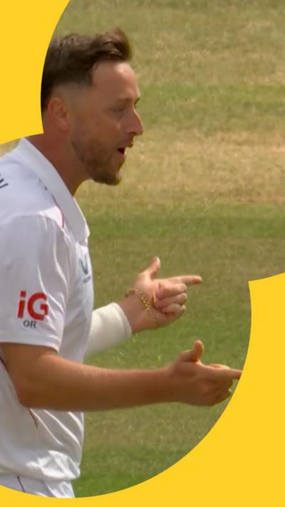 Ollie Robinson after getting a wicket 