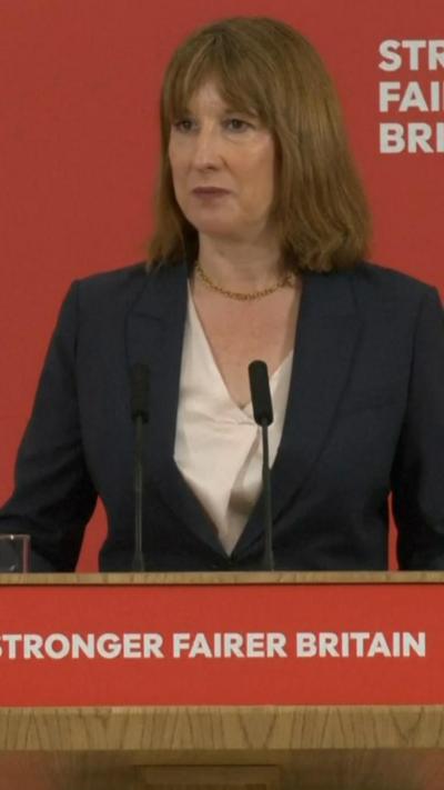 Chancellor Rachel Reeves wearing a suit and white blouse