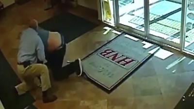 A man tackles a bank robber in Pennsylvania.