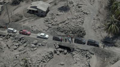 The island of St Vincent has been blanketed in ash, impacting infrastructure and agriculture.