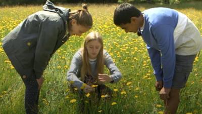 Some of the young people working on the project