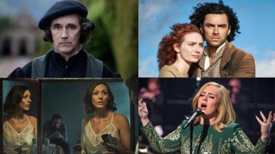 (Clockwise from top left) Wolf Hall, Poldark, Doctor Foster and Adele at the BBC