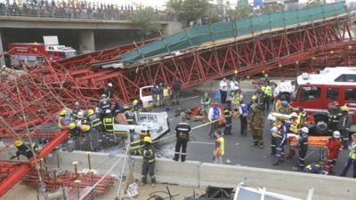 Bridge collapses in Johannesburg