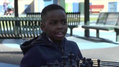 Tanitoluwa Adewumi playing chess