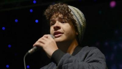 Gaten Matarazzo performing at For the Love Of Sci-Fi