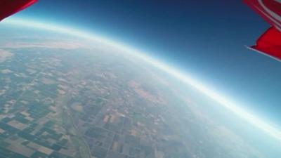 View from wingsuit jumper