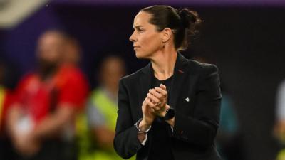 Rhian Wilkinson on the touchline