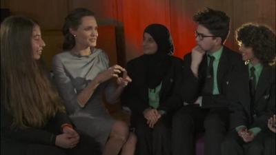 Angelina Jolie Pitt speaks to Newsround viewers