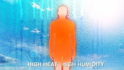 How does the body cope with heat?