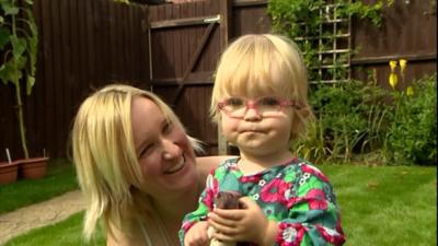 Lucy with her mum