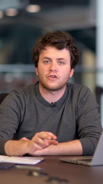 Ben Summer, a young man with brown hair in a grey jumper