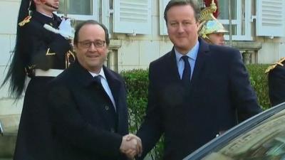 UK Prime Minister David Cameron and French President Francois Hollande