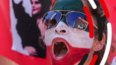 Protest in support of Iranian women in Los Angeles