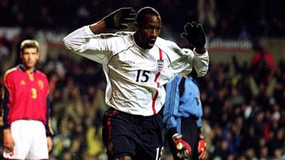 Ugo Ehiogu scores for England