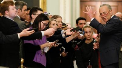 Chuck Schumer and press