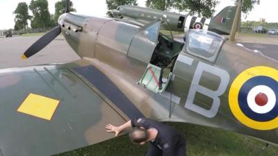 One of the aircraft due to take part in the Battle of Britain flypast