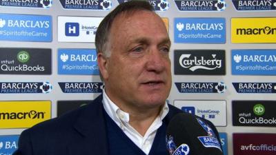 Advocaat was happy to leave Villa Park with a point