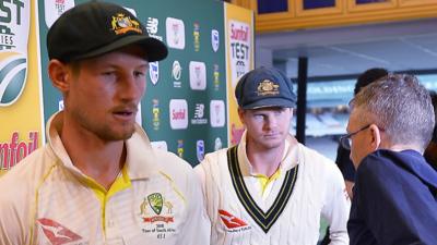 Cameron Bancroft and Steve Smith