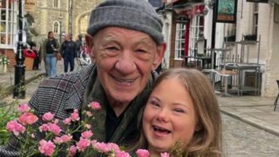 Sir Ian McKellen and Millie