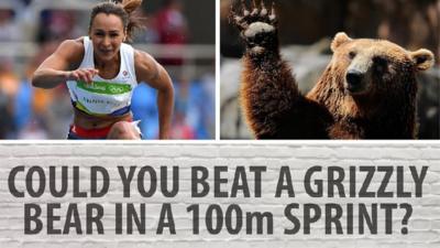 Jessica Ennis-Hill v grizzly bear