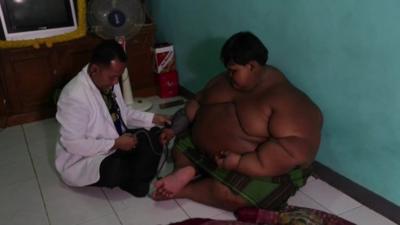 Arya Permana with his doctor