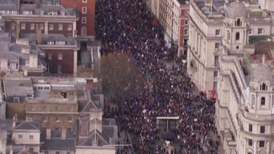 Camopaigners marching through London