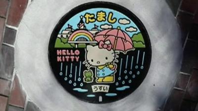 Hello Kitty manhole cover